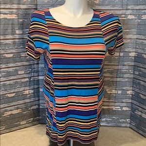 Dana Buchman striped short sleeve tee.